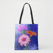 Sac fourre-tout Gerberas à trois couleurs (Devant)