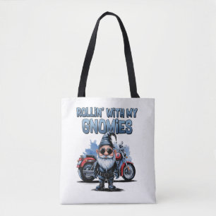 Sac fourre-tout Gnome de cycliste drôle