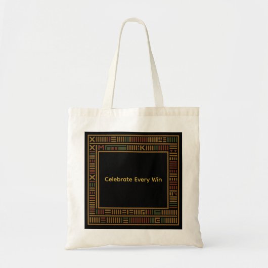 Sac fourre-tout Gold Kente africain (Devant)