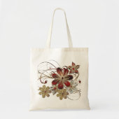 Sac fourre-tout Gold/Red Swirls Design (Devant)