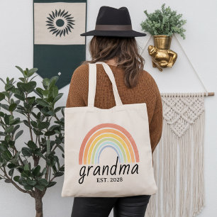 Sac fourre-tout grand-mère arc-en-ciel personnalis
