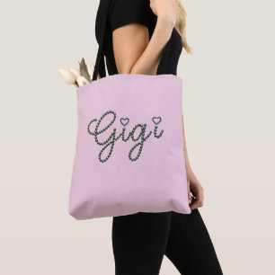 Sac fourre-tout grand-mère Glam Gigi Pearl Script