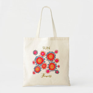 Sac fourre-tout graphique à budget soleil rouge