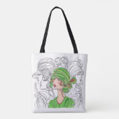 Sac fourre-tout Green Flapper Girl (Dos)