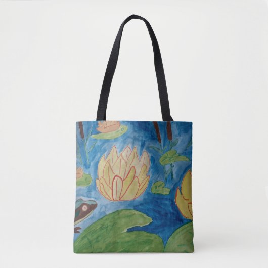 Sac fourre-tout Grenouille & Nénuphars (Devant)