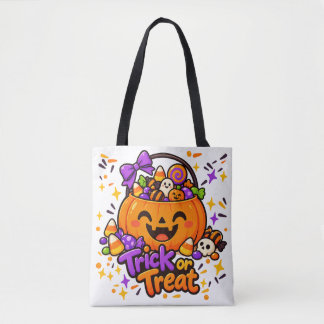 Sac fourre-tout Halloween Citrouille Mignonne 'Tri
