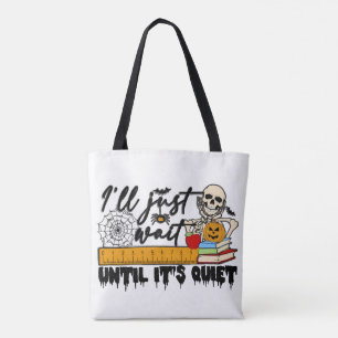 Sac fourre-tout Halloween enseignant éffrayant