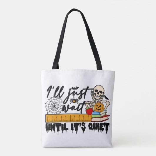 Sac fourre-tout Halloween enseignant éffrayant (Dos)