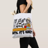 Sac fourre-tout Halloween enseignant éffrayant (De près)
