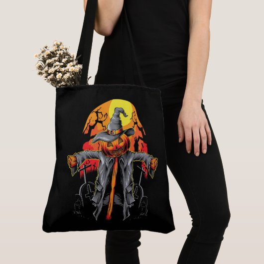 Sac fourre-tout Halloween Épouvantail (De près)
