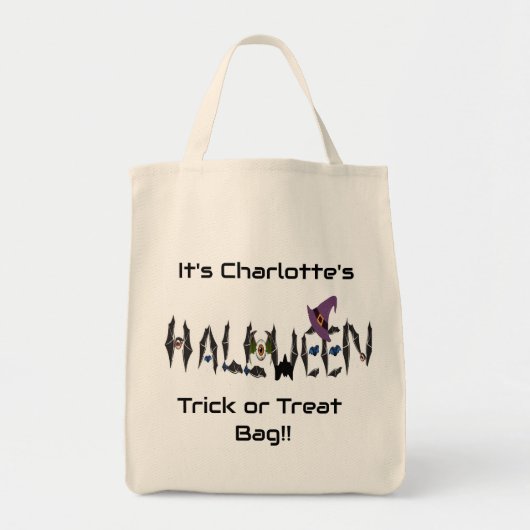 Sac fourre-tout Halloween personnalisé (Devant)