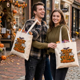Sac fourre-tout Halloween personnalisé - Friandise