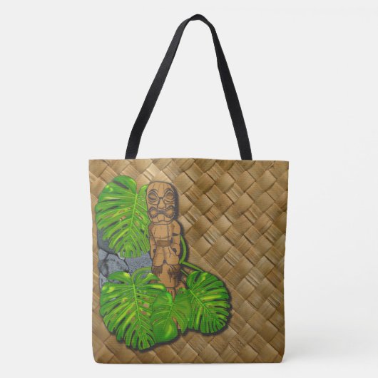 Sac fourre-tout hawaïen à impression de Tiki (Devant)