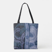 Sac fourre-tout Hawaïen Blue Tapa Honu (Dos)