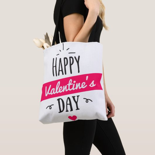 Sac fourre-tout Heureuse Sainte-Valentin (De près)