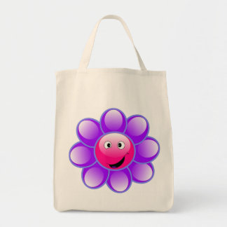 Sac fourre-tout heureux à fleur de visage