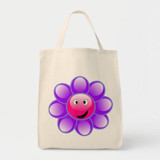 Sac fourre-tout heureux à fleur de visage (Devant)