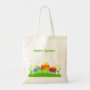 Sac fourre-tout heureux à Pâques