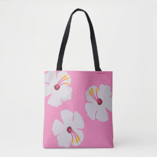 Sac fourre-tout Hibiscus in the Pink Dog