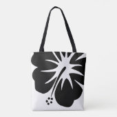 Sac fourre-tout Hibiscus noir (Dos)