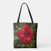sac fourre-tout "Hibiscus rouge" (Dos)