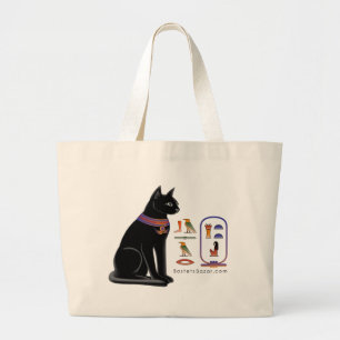 Sac fourre-tout hiéroglyphique à chat égyptien