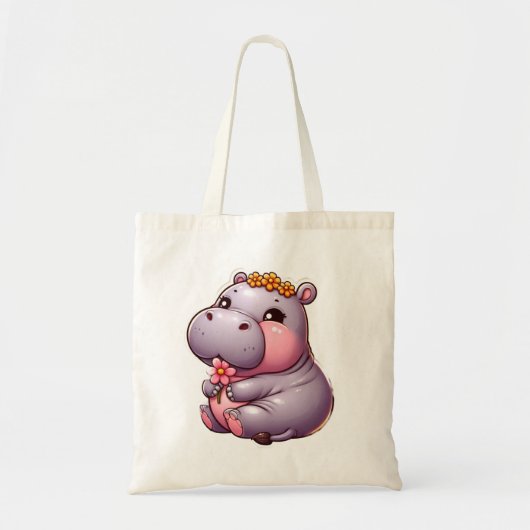 Sac fourre-tout Hippo bébé mignon (Devant)