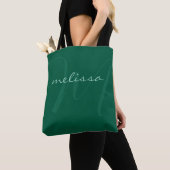Sac fourre-tout Hunter-Green Nom simple Monogramme (De près)
