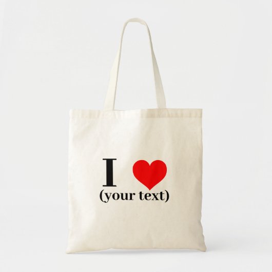 Sac fourre-tout I coeur - Personnalisé (ajouter im (Devant)