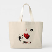 Sac fourre-tout I Heart Birds (Dos)