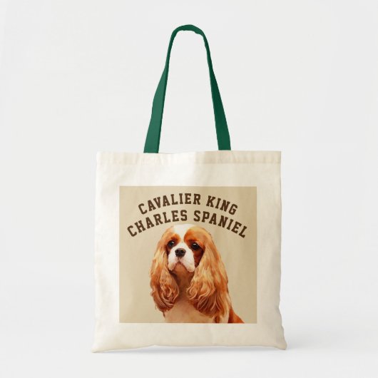 Sac fourre-tout illustré cavalier à épagneul du (Devant)