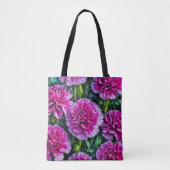 Sac fourre-tout image de oeillets roses n° 3 (Devant)