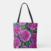 Sac fourre-tout image de oeillets roses n° 3 (Dos)