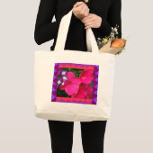 Sac fourre-tout : : Impatiens rose avec la (Devant (produit))