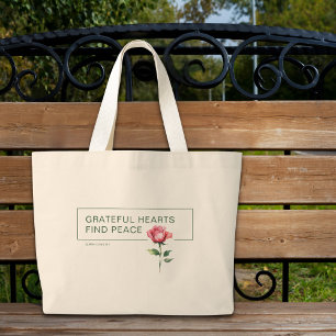Sac fourre-tout inspirant Grateful Hearts – Élégan