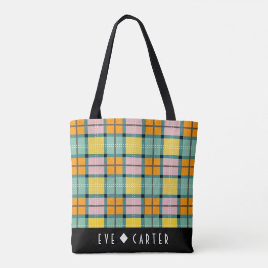Sac fourre-tout inspiré écossais à tartan d'Iona (Dos)