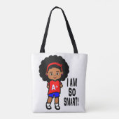 Sac fourre-tout intelligent heureux à fille (Dos)