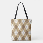 Sac fourre-tout Jacquard beige Brown (Dos)