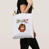 Sac fourre-tout J'adore les chats, création origin (De près)