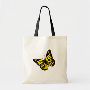 Sac fourre-tout jaune à papillon