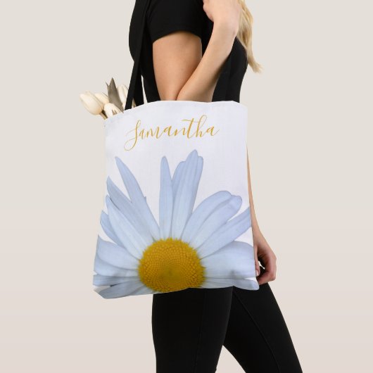 Sac fourre-tout Jaune blanc marron foncé (De près)