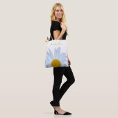 Sac fourre-tout Jaune blanc marron foncé (Sur le modèle)