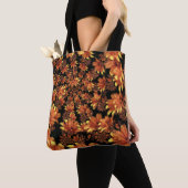 Sac fourre-tout jaune et orange à conception (De près)