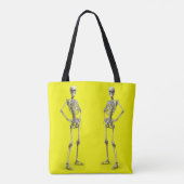 Sac fourre-tout jaune squelette (Dos)