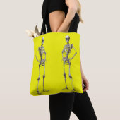 Sac fourre-tout jaune squelette (De près)