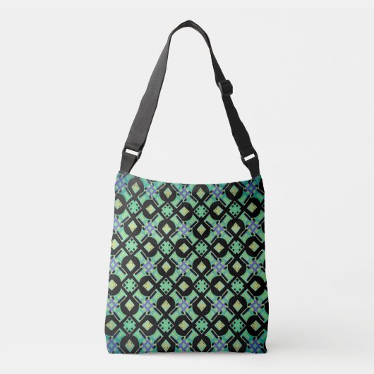 Sac fourre-tout Jimette Design vert jaune noir (Devant)