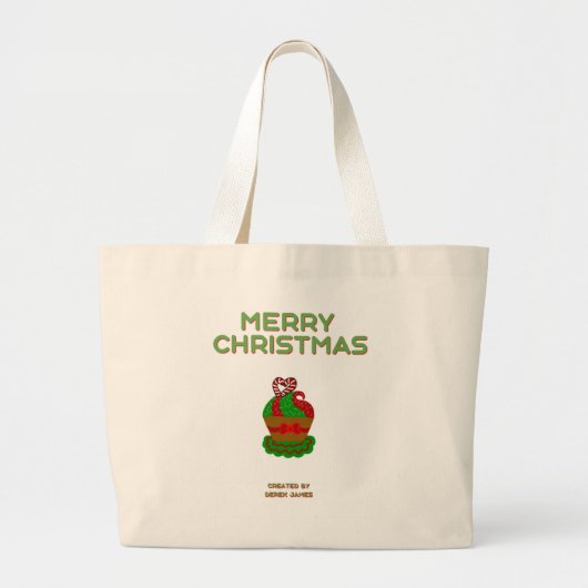 Sac fourre-tout Jumbo Cupcake de Noël (Devant)
