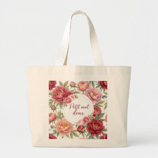Sac fourre-tout jumbo floral pivoine – Grand forma