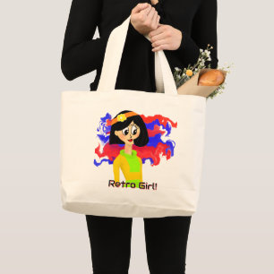 Sac fourre-tout Jumbo Retro Girl Medium
