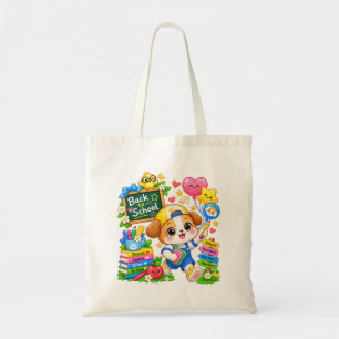 Sac fourre-tout Kawaii Puppy retour à l'école